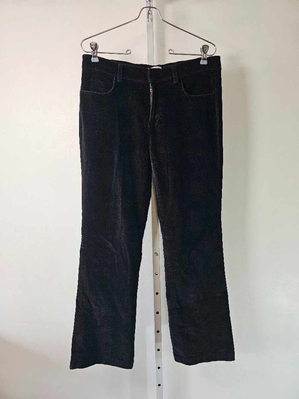 Vintage Talbots Pants Black Velvet Straight Leg Goth 8P